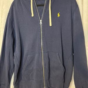 Polo Ralph Lauren Men's Full Zip Hooded  Light Shell Jacket - Navy xl